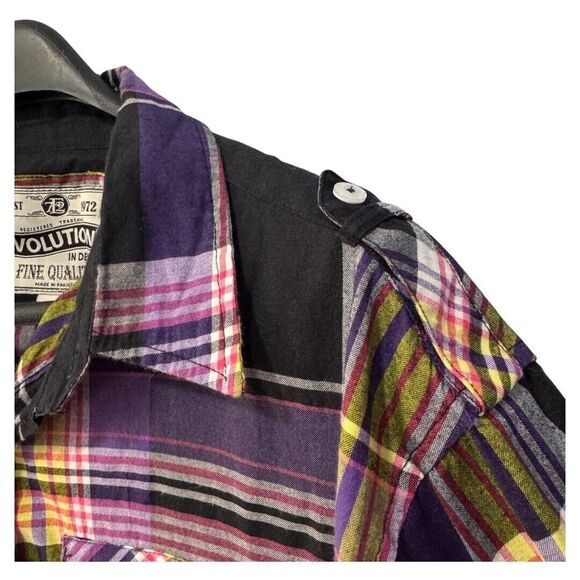 Evolution xl mens short sleeve button down casual shirt - Picture 3 of 4